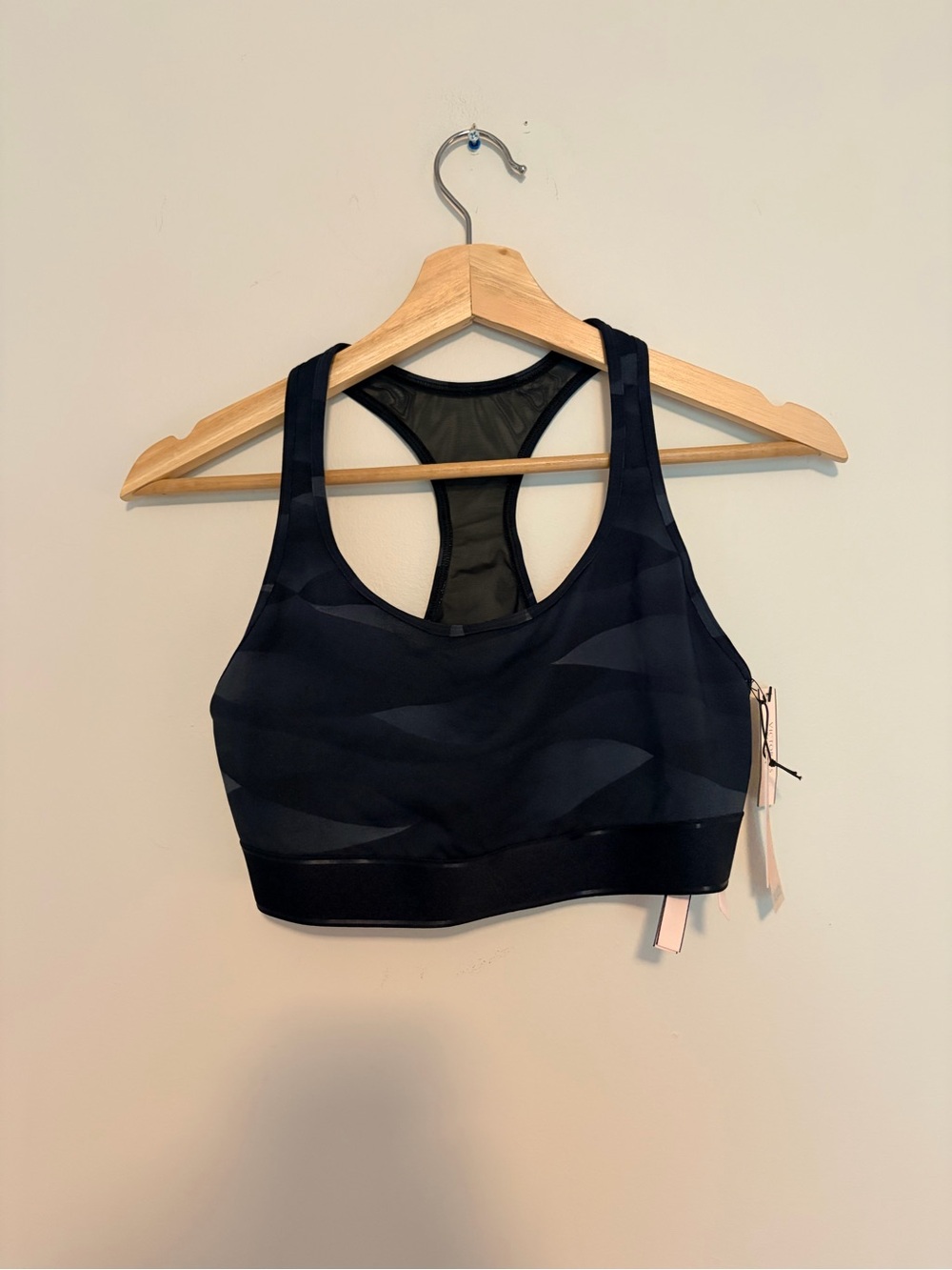 NWT Victoria's Secret Racerback Sports Bra - Size M -Black